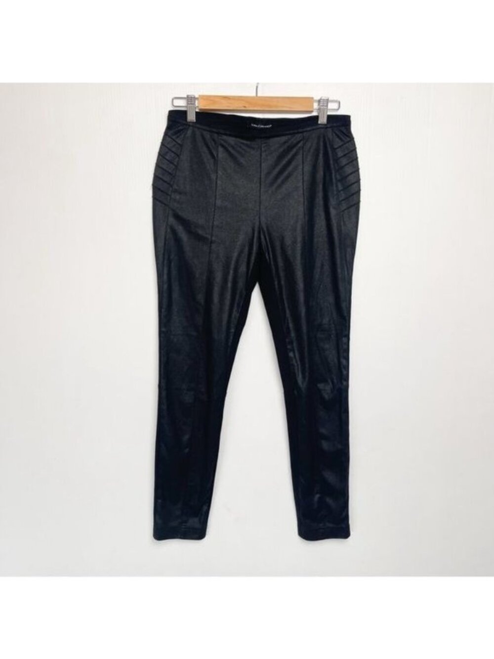 Luisa Cerano Black faux leather style Legging Pants 10